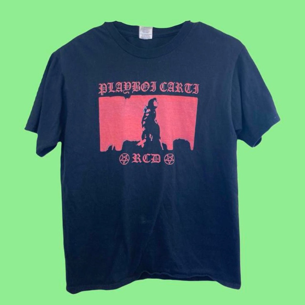 Insane Playboi Carti whole lotta red Black short sleeve tour concert shirt